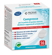 Profar Compresse Pulizia Protesi Dentali-dentiera-apparecchi Ortodontici 56 Pezzi-0