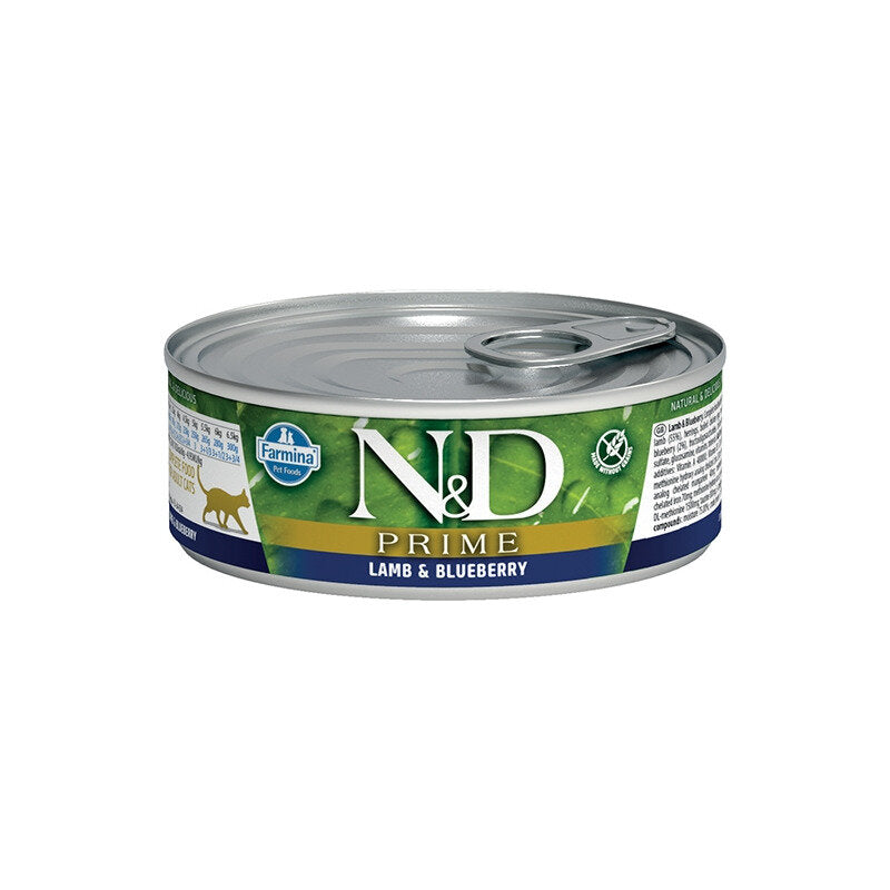 Farmina Natural & Delicious Prime Con Agnello E Mirtilli Per Gatti Adulti 80g-1