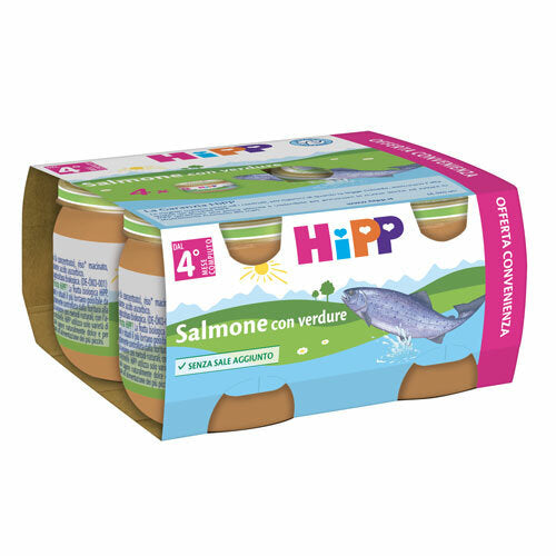 Hipp Omogeneizzato Salmone E Verdure 4x80g-2