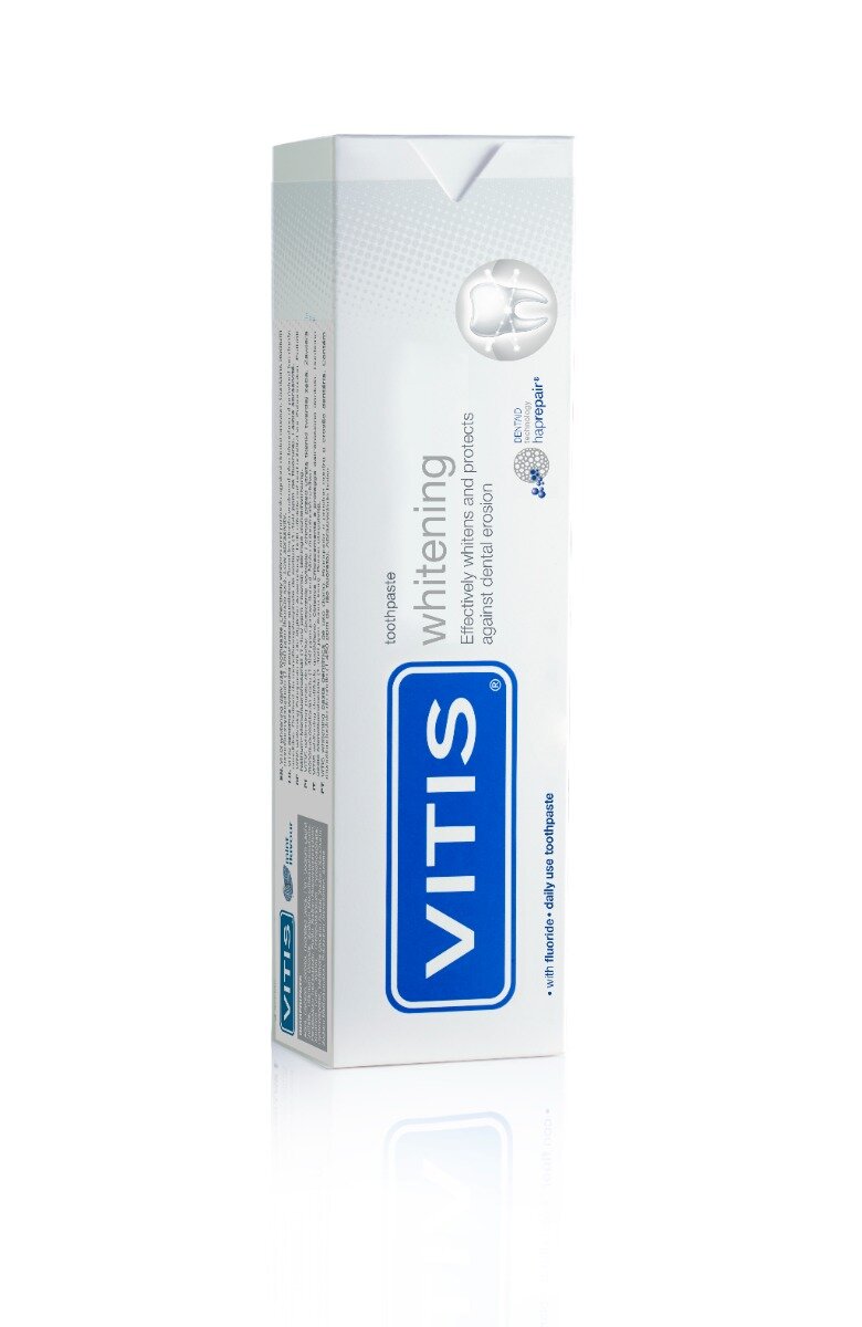 Vitis Whitening Dentifricio sbiancante e protettivo dall'erosione dentale 100ml gusto menta-3