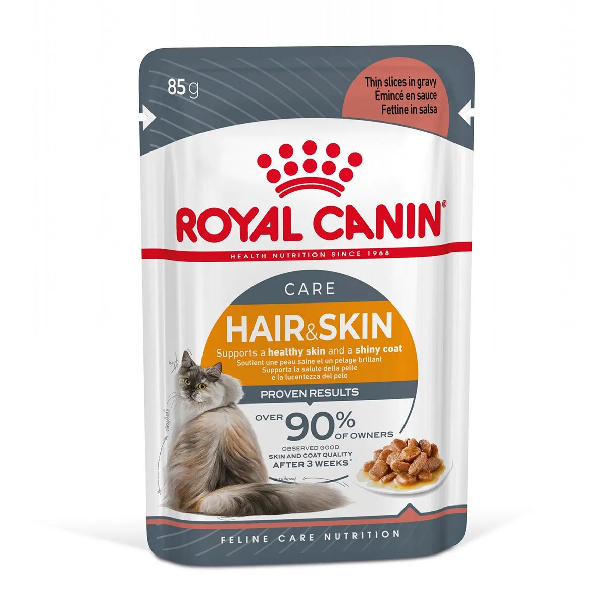 Royal Canin Hair & Skin in Salsa Alimento Umido Per Gatti Adulti Bustina 85g-11