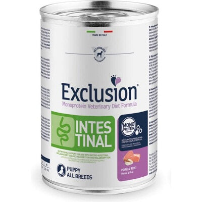Exclusion Veterinary Diet Formula Intestinal Per Cuccioli Maiale/Riso Lattina 400g-2