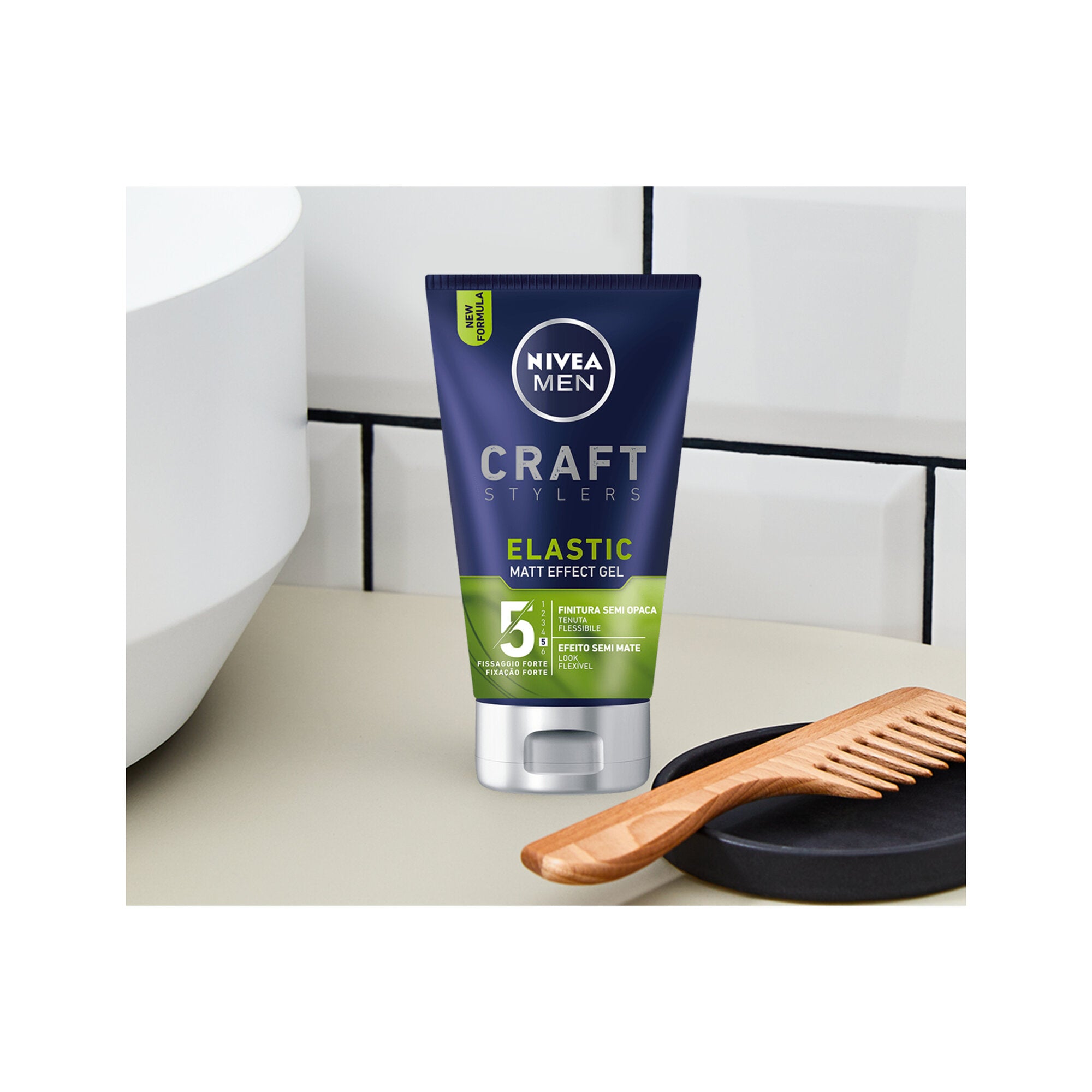 Nivea Men Styling Gel Elastic Gel per la Cura Capelli a Lunga Tenuta con Resistenza Elastica 150ml-2