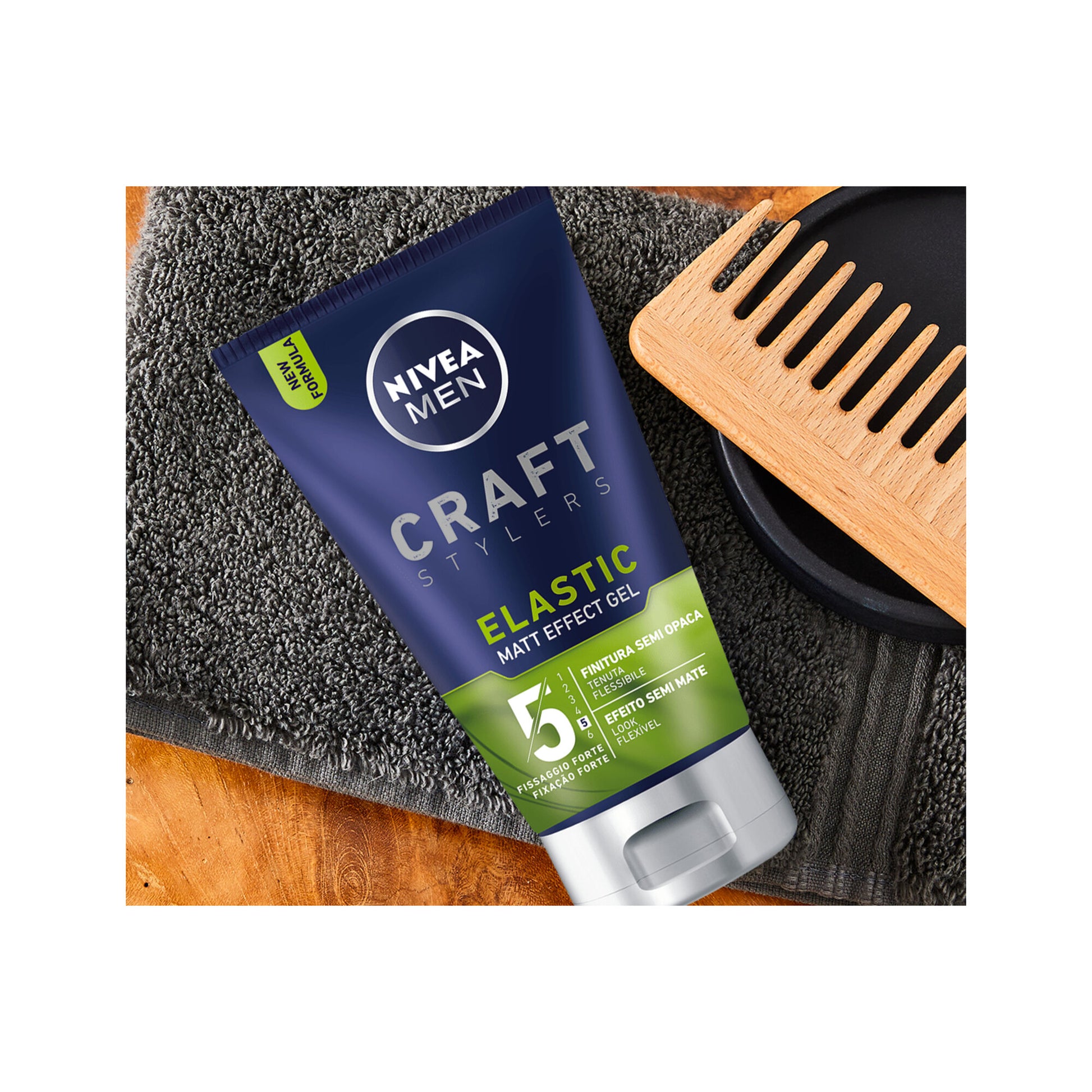 Nivea Men Styling Gel Elastic Gel per la Cura Capelli a Lunga Tenuta con Resistenza Elastica 150ml-3