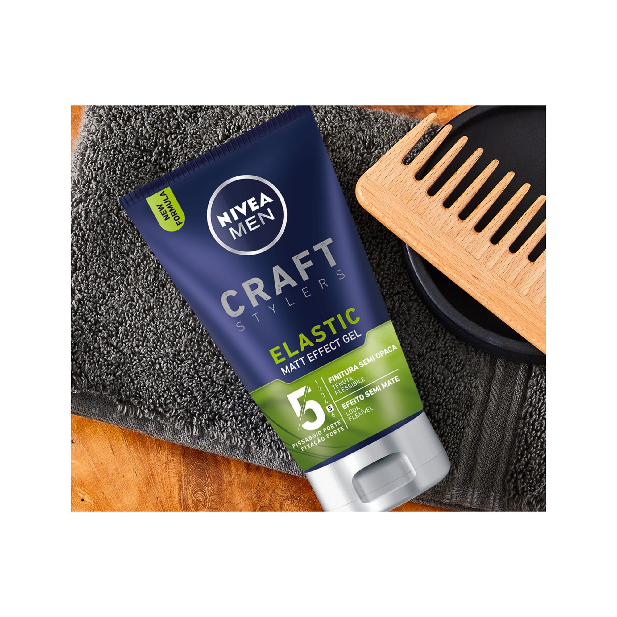 Nivea Men Styling Gel Elastic Gel per la Cura Capelli a Lunga Tenuta con Resistenza Elastica 150ml-3