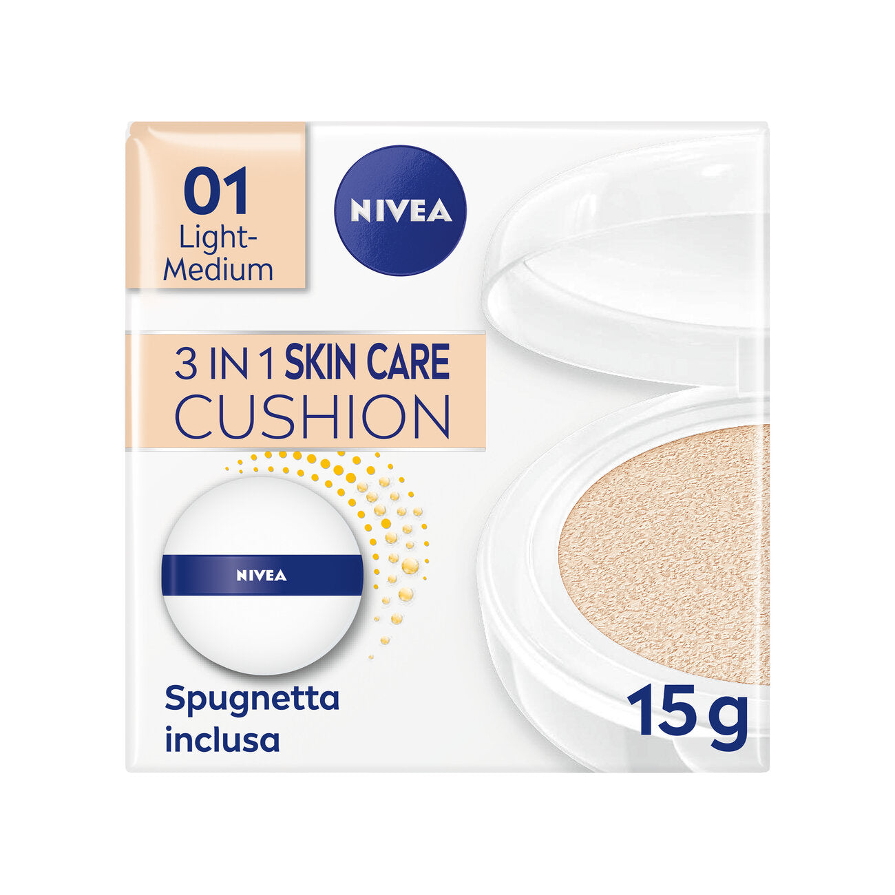 Nivea Q10 Plus Anti-age 3in1 Skin Care Cushion Light-medium 15 ml Crema Viso Colorata Anti-età Fp15-7