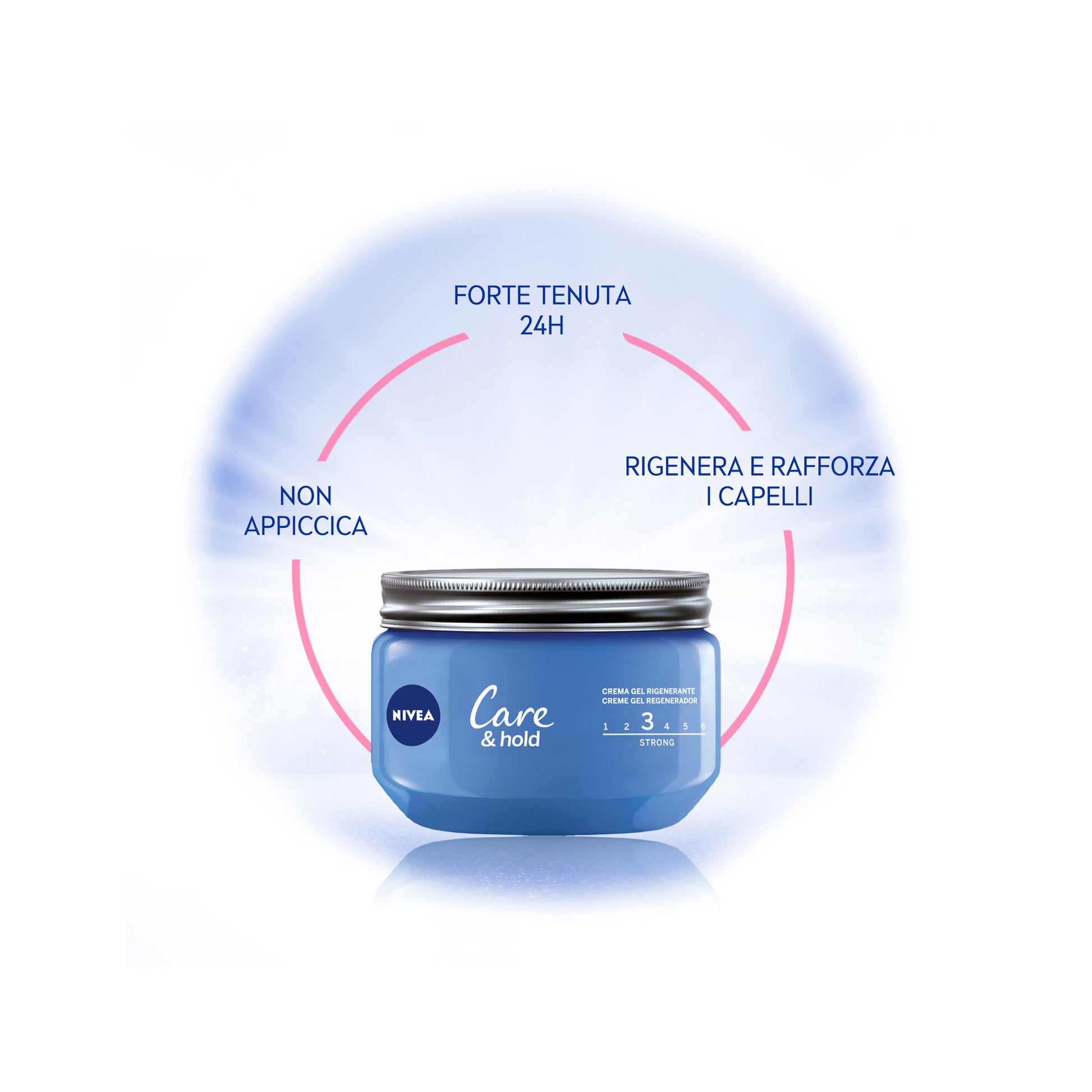 Nivea Care & Hold Creme Gel Styling Gel Per La Cura Capelli A Lunga Tenuta Anti-crespo 150ml-2