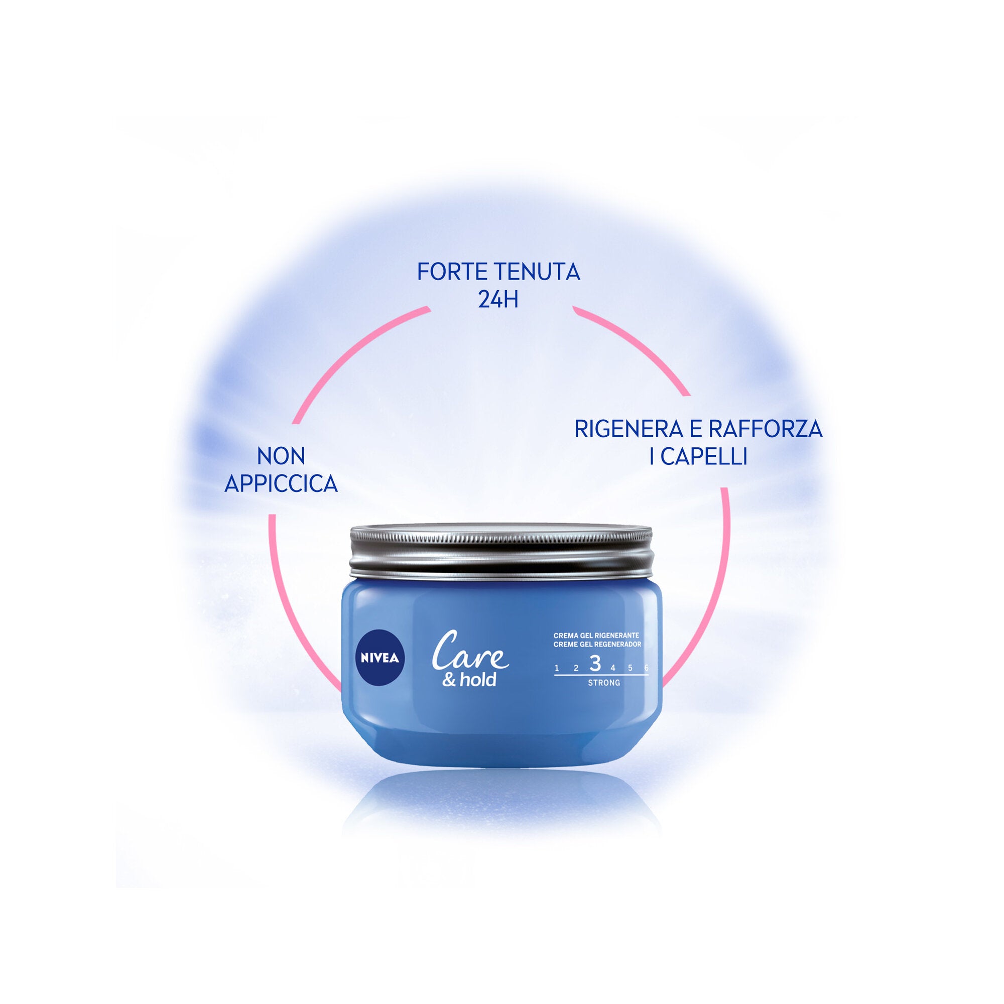 Nivea Care & Hold Creme Gel Styling Gel Per La Cura Capelli A Lunga Tenuta Anti-crespo 150ml-2