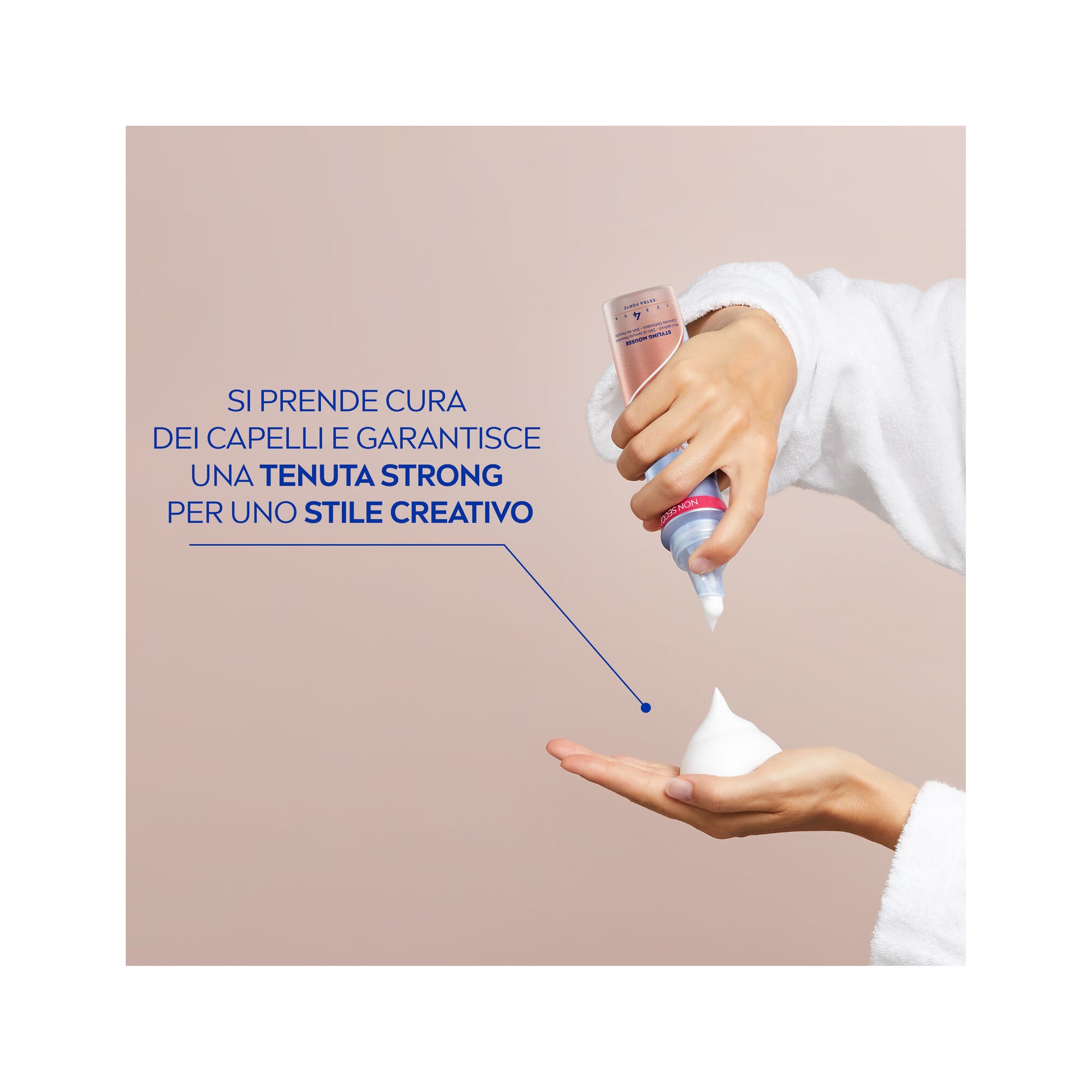 Nivea Styling Mousse Flexible Curls&care Schiuma per la Cura Capelli Ricci Extra Forte 150ml-3