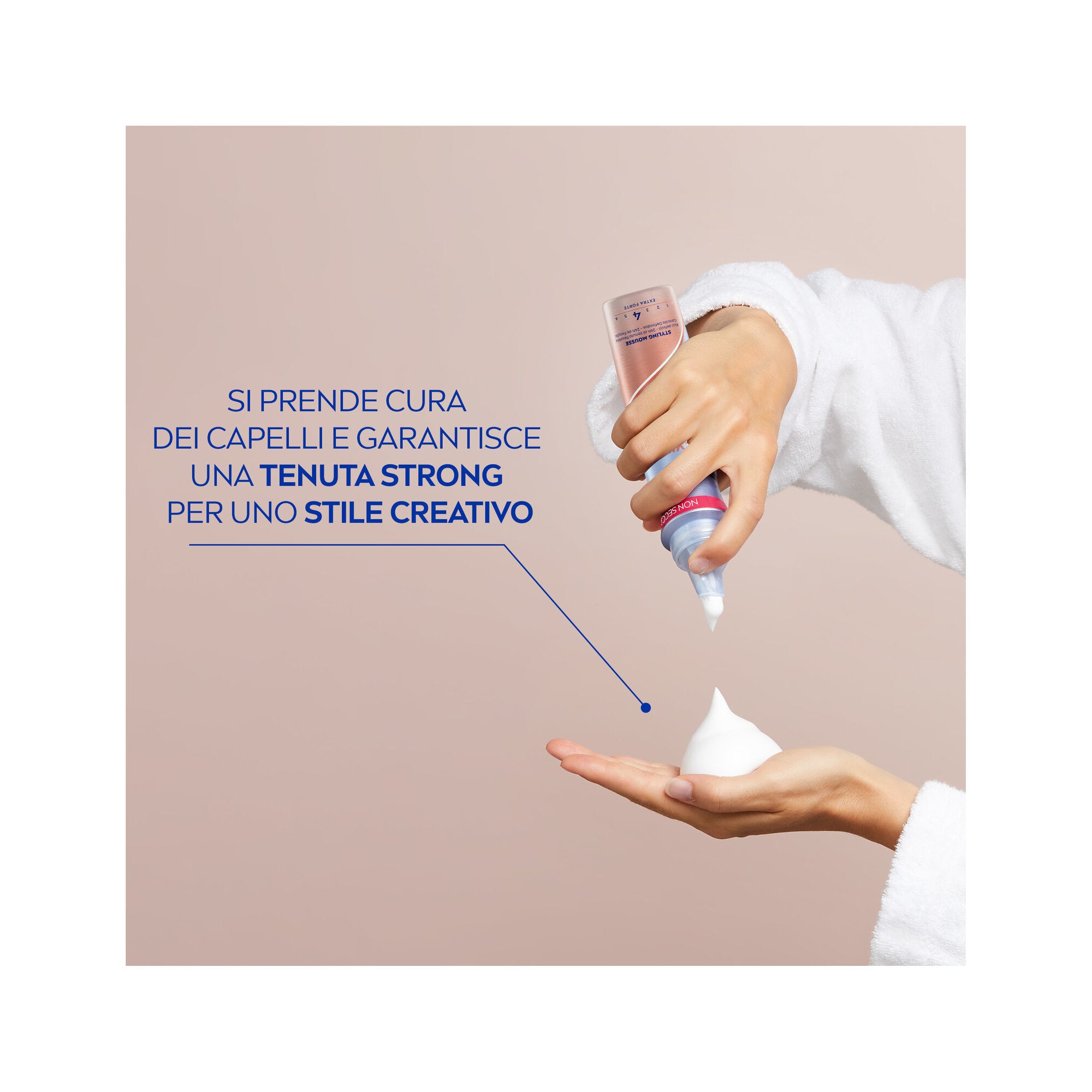 Nivea Styling Mousse Flexible Curls&care Schiuma per la Cura Capelli Ricci Extra Forte 150ml-3