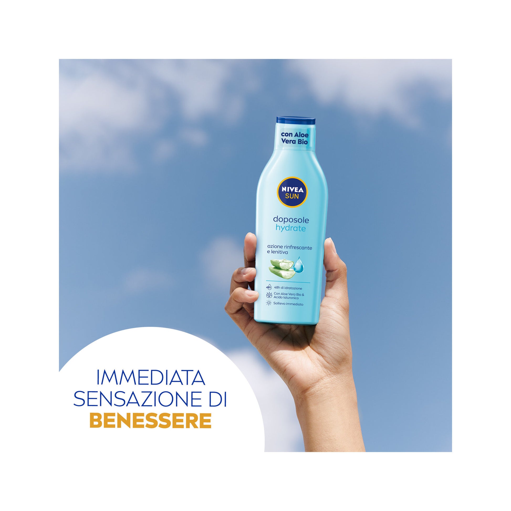 Nivea Sun Latte Doposole Hydrate 400ml Dopo Sole Idratante Con Aloe Vera Bio E Acido Ialuronico-10