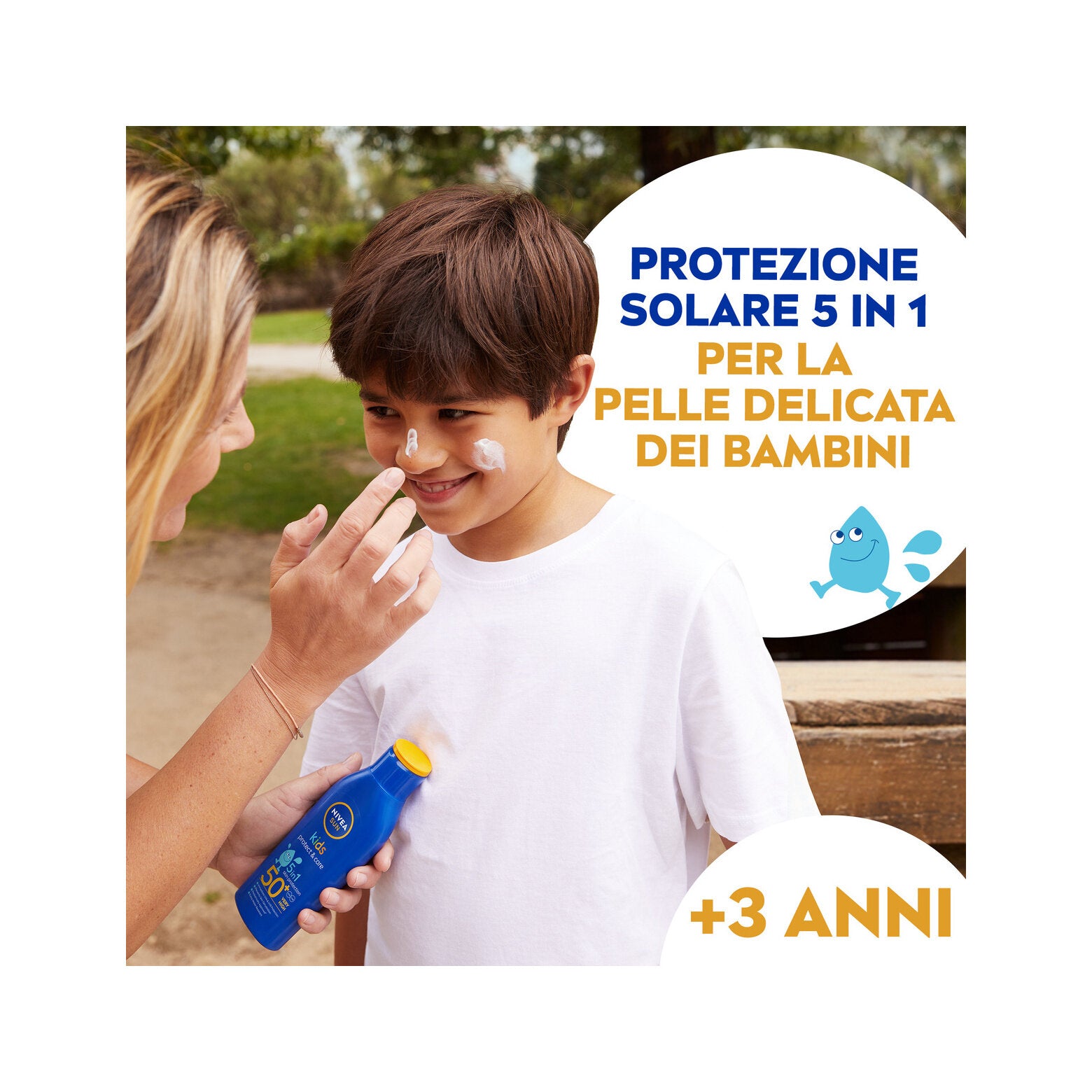 Nivea Sun Latte Solare Kids Protect & Care Fp50+ 200ml Crema Solare Per Bambini Waterproof-4
