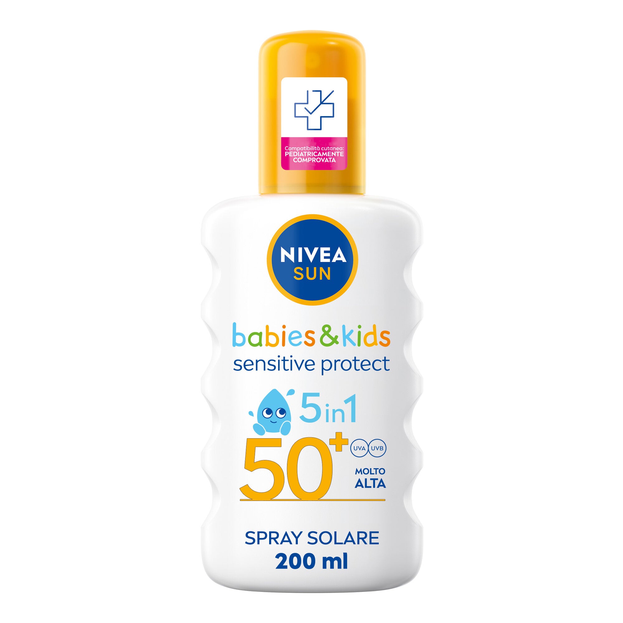 Nivea Sun Spray Solare Kids Sensitive Protect Fp50+ 200ml Crema Solare Per Bambini E Neonati-2