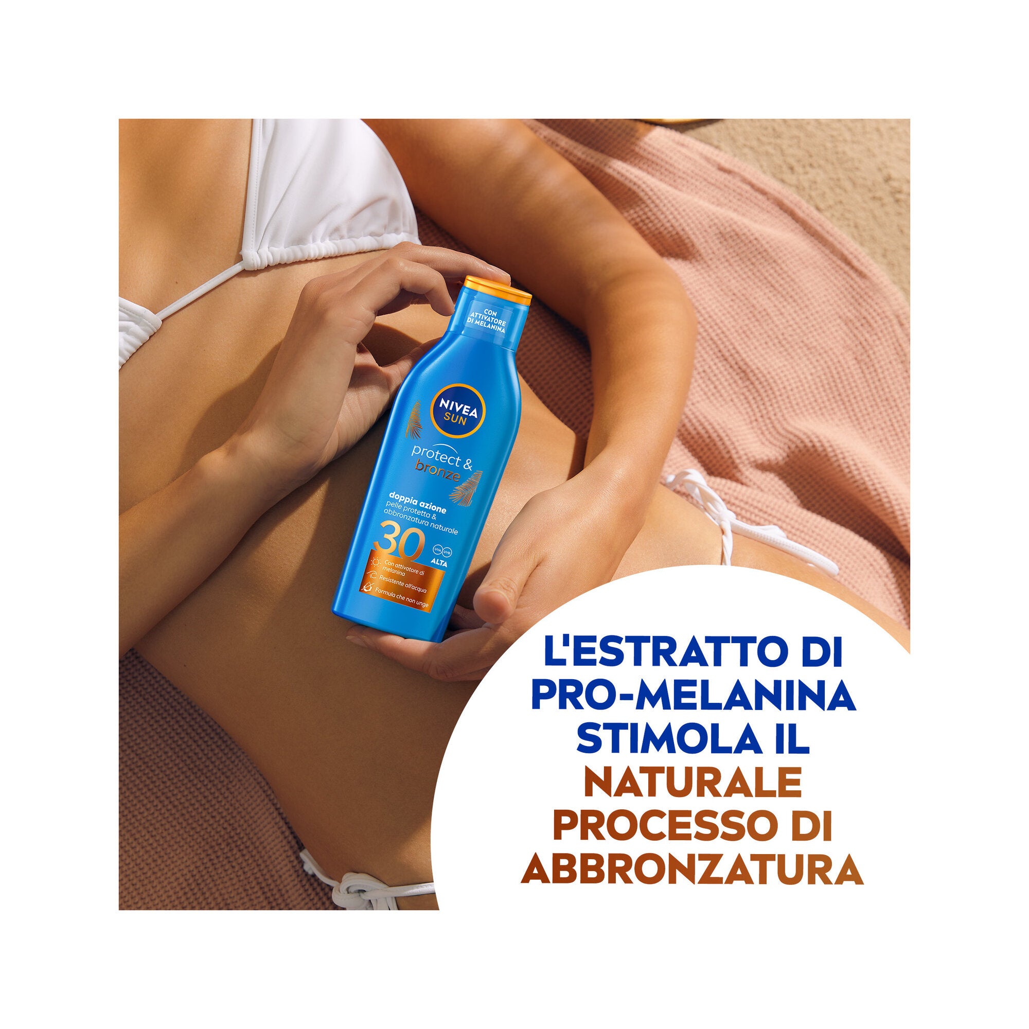 Nivea Sun Latte Solare Protect & Bronze Fp30 200ml Crema Solare 30 Per Un'abbronzatura Dorata-16
