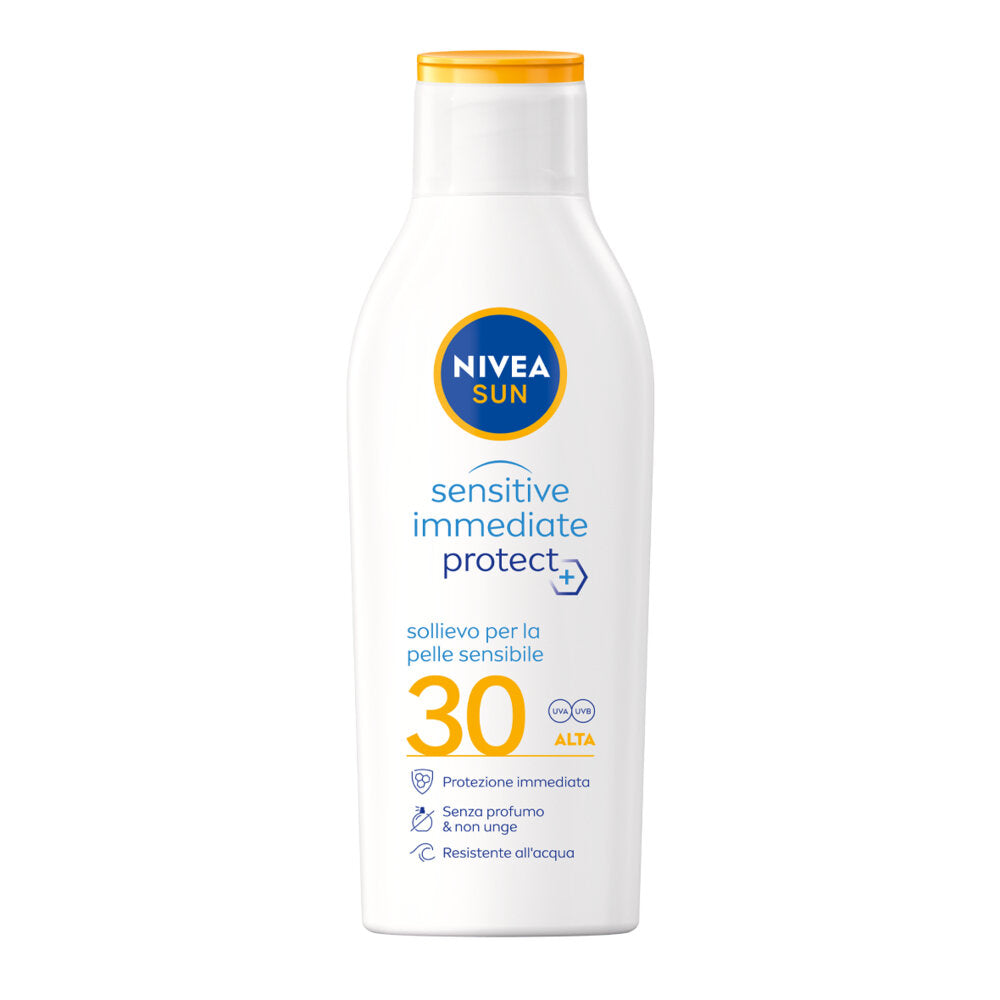 Nivea Sun Latte Solare Sensitive Immediate Protect Fp30 200ml Crema Solare Per Pelli Sensibili-3