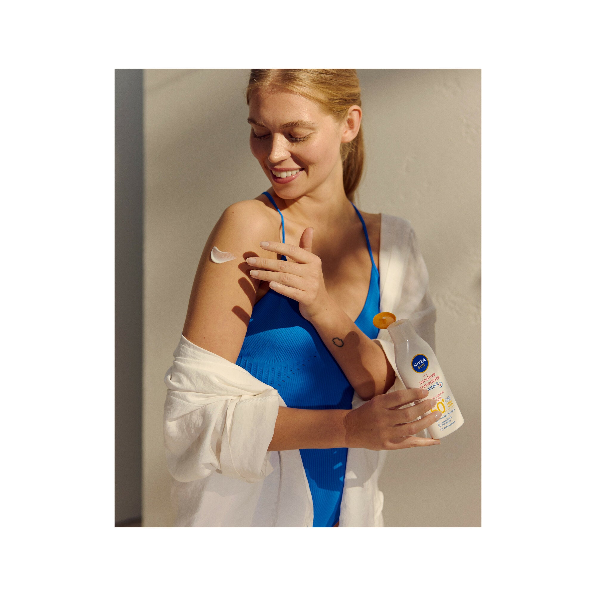 Nivea Sun Latte Solare Sensitive Immediate Protect Fp50+ 200ml Crema Solare Per Le Allergie Solari-3