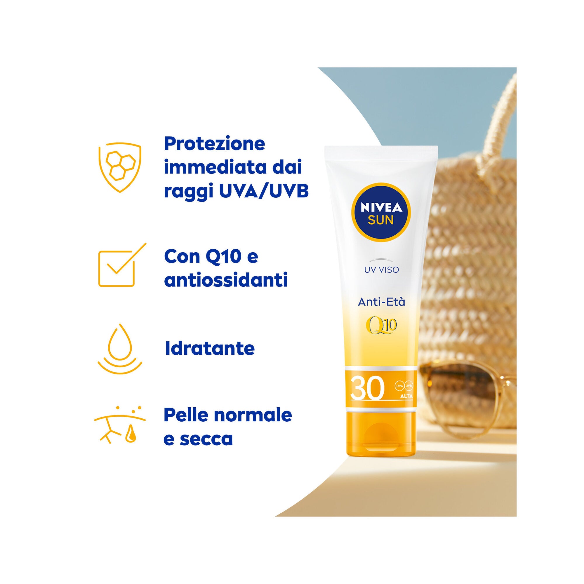 Nivea Sun Uv Viso Anti-età Fp30 50ml Crema Solare Viso Antirughe E Antimacchie Con Coenzima Q10-4