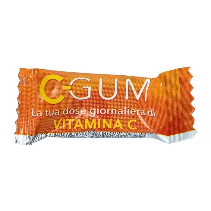 C-Gum la dose giornaliera di Vitamina C AGRUMI 1 chewing gum monodose-2