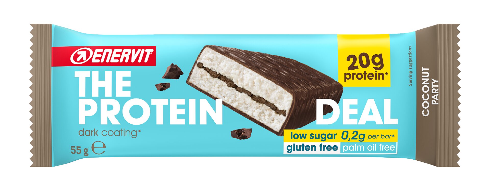 Enervit The Protein Deal barretta ricoperta di cioccolato gusto cocco 55g-1