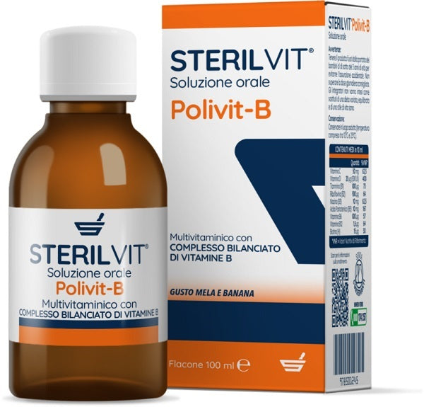 Sterilvit Polivit-b Soluzione Orale Gusto Mela Banana 100 ml-0