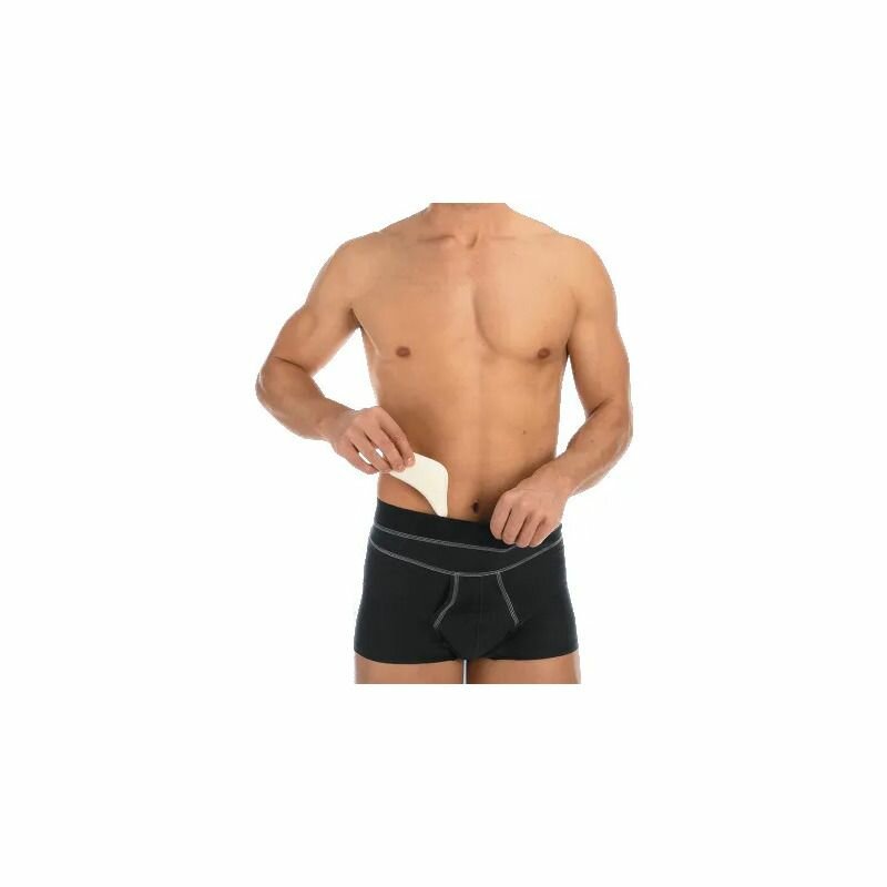 Scudotex Cotton Boxer Ernia Aperto Con 2 Pelotte Anatomiche In Gomma Cod.649 Nero taglia 3 (M)-1