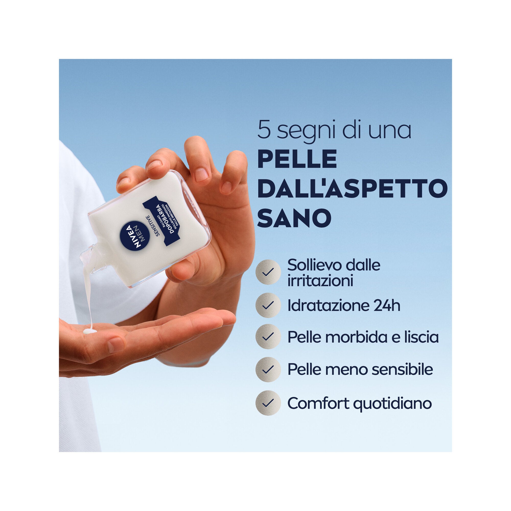Nivea Men Sensitive Balsamo Dopobarba Uomo 100ml Lenitivo Per Pelli Sensibili-3