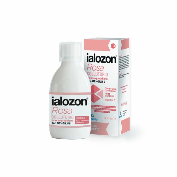 Ialozon Rosa Collutorio per la prevenzione quotidiana del cavo orale di adulti e bambini 300ml-2