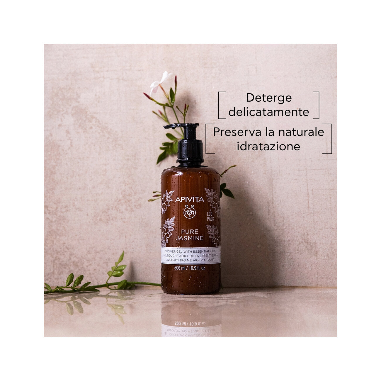 Apivita Pue Jasmine Shower Gel gel doccia 500ml-2