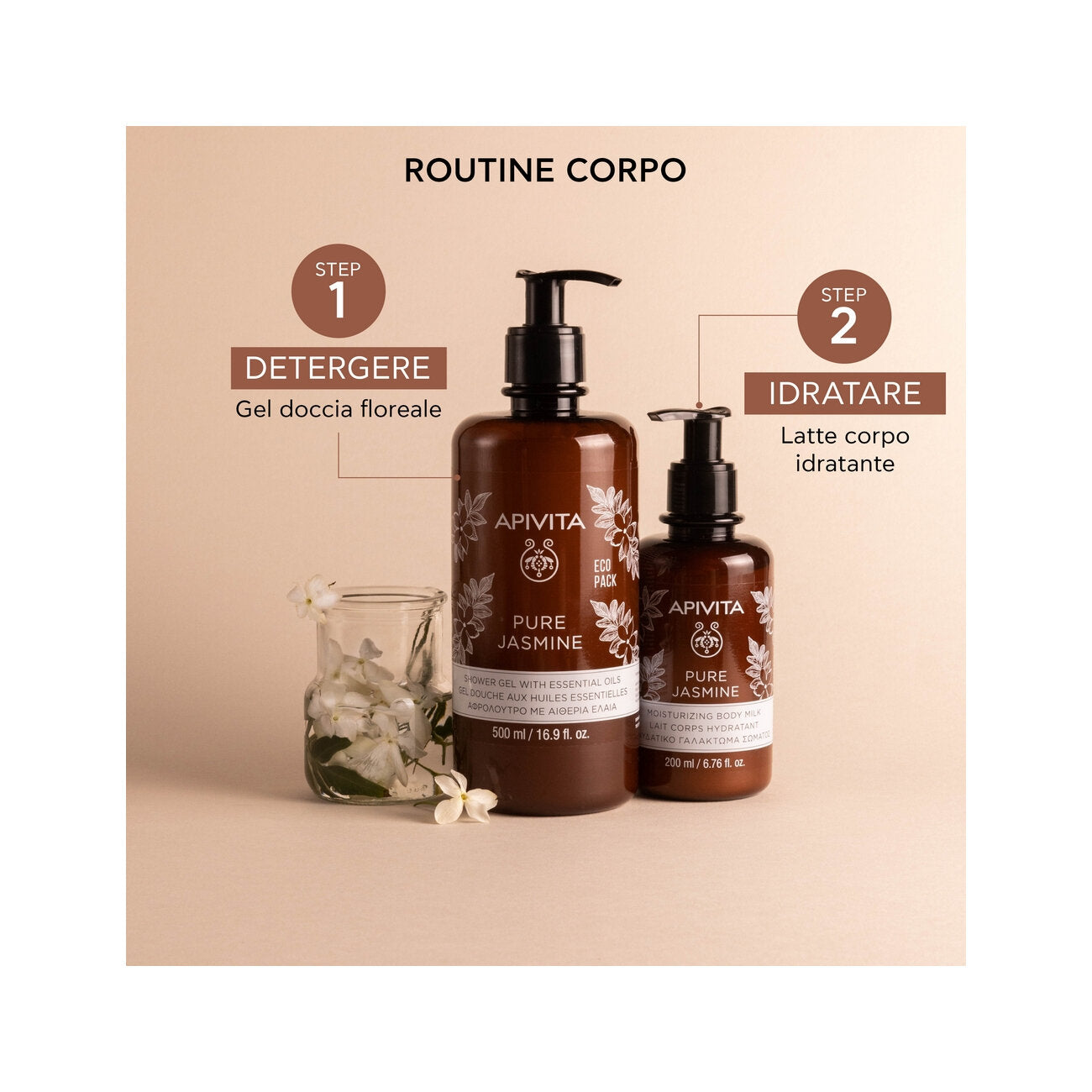 Apivita Pue Jasmine Shower Gel gel doccia 500ml-5