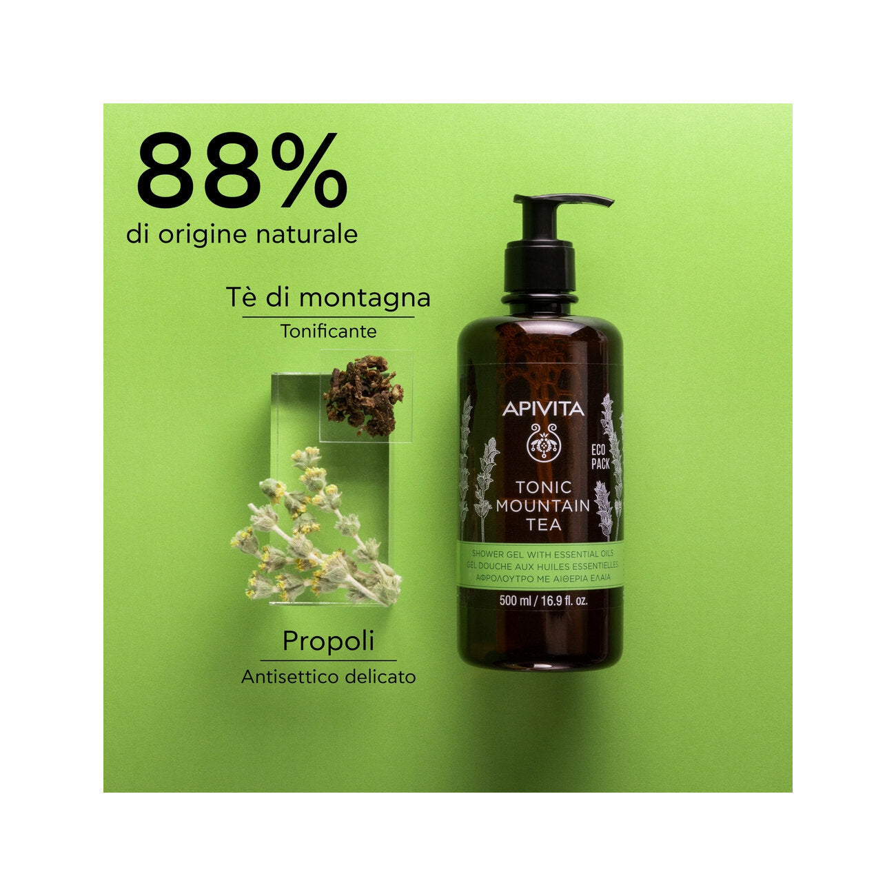 Apivita Tonic Mountain Tea Shower Gel gel doccia 500ml-3