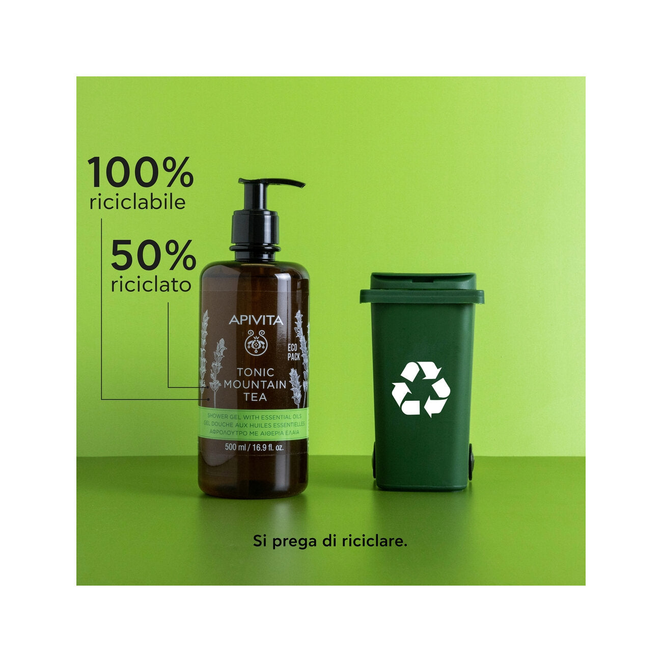 Apivita Tonic Mountain Tea Shower Gel gel doccia 500ml-8