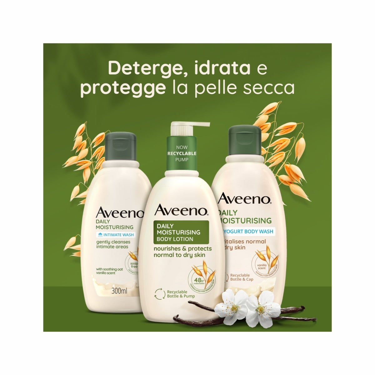 Aveeno Daily Moisturising Bagno Doccia allo Yogurt al profumo di Vaniglia e Avena 300ml-8