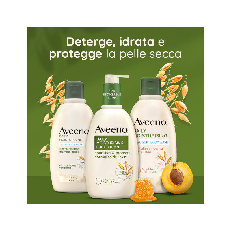 Aveeno Daily Moisturising Bagno Doccia Yogurt Albicocca Miele 300ml-8