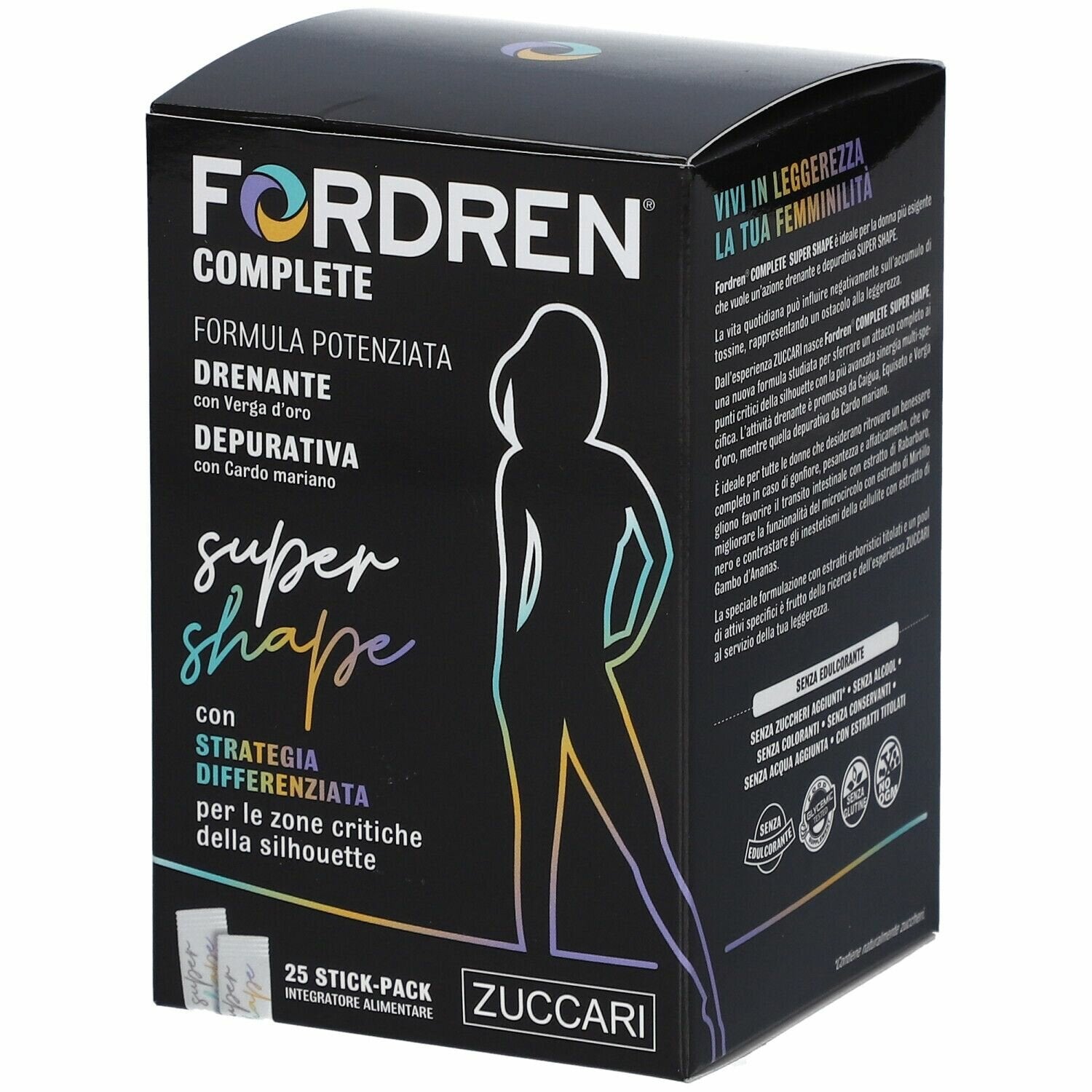 Fordren Complete Super Shape Formula Potenziata Drenante e depurativa 25 stick-pack-2