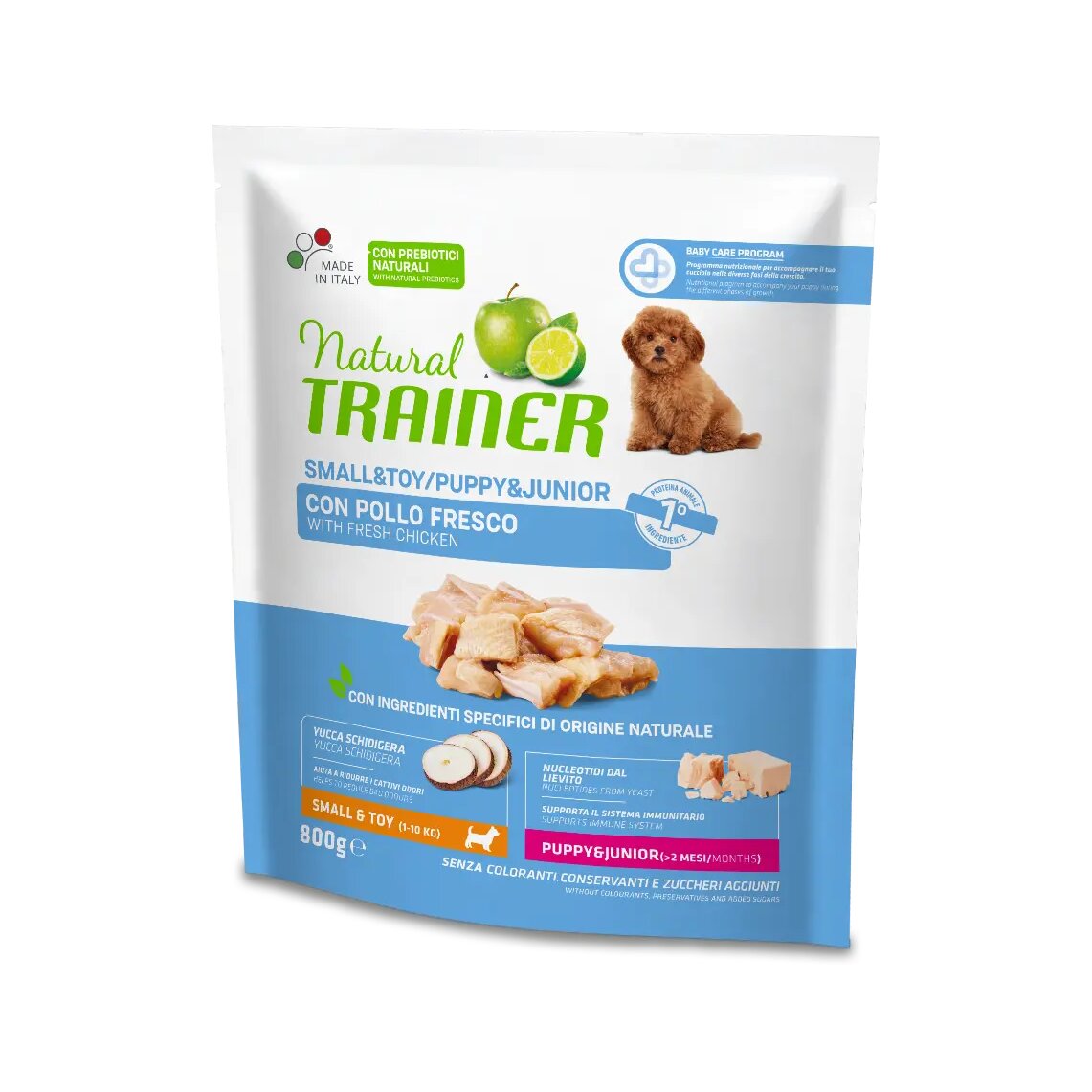 Natural Trainer Crocchette Pollo Cibo Secco Per Cuccioli Taglia Small Sacco 0,8kg-2