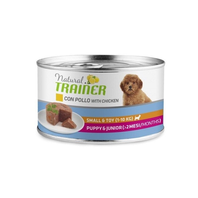Natural Trainer Puppy & Junior Small & Toy Con Pollo Per Cani Cuccioli 150g-1