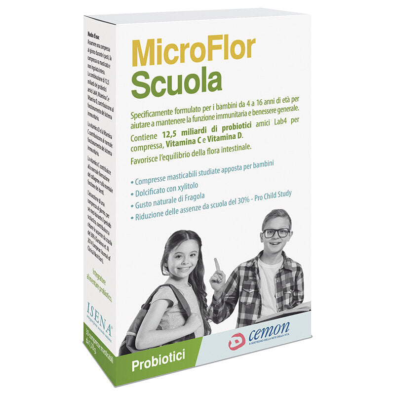 Cemon MicroFlor Scuola per la funzione immunitaria 30 compresse masticabili-2