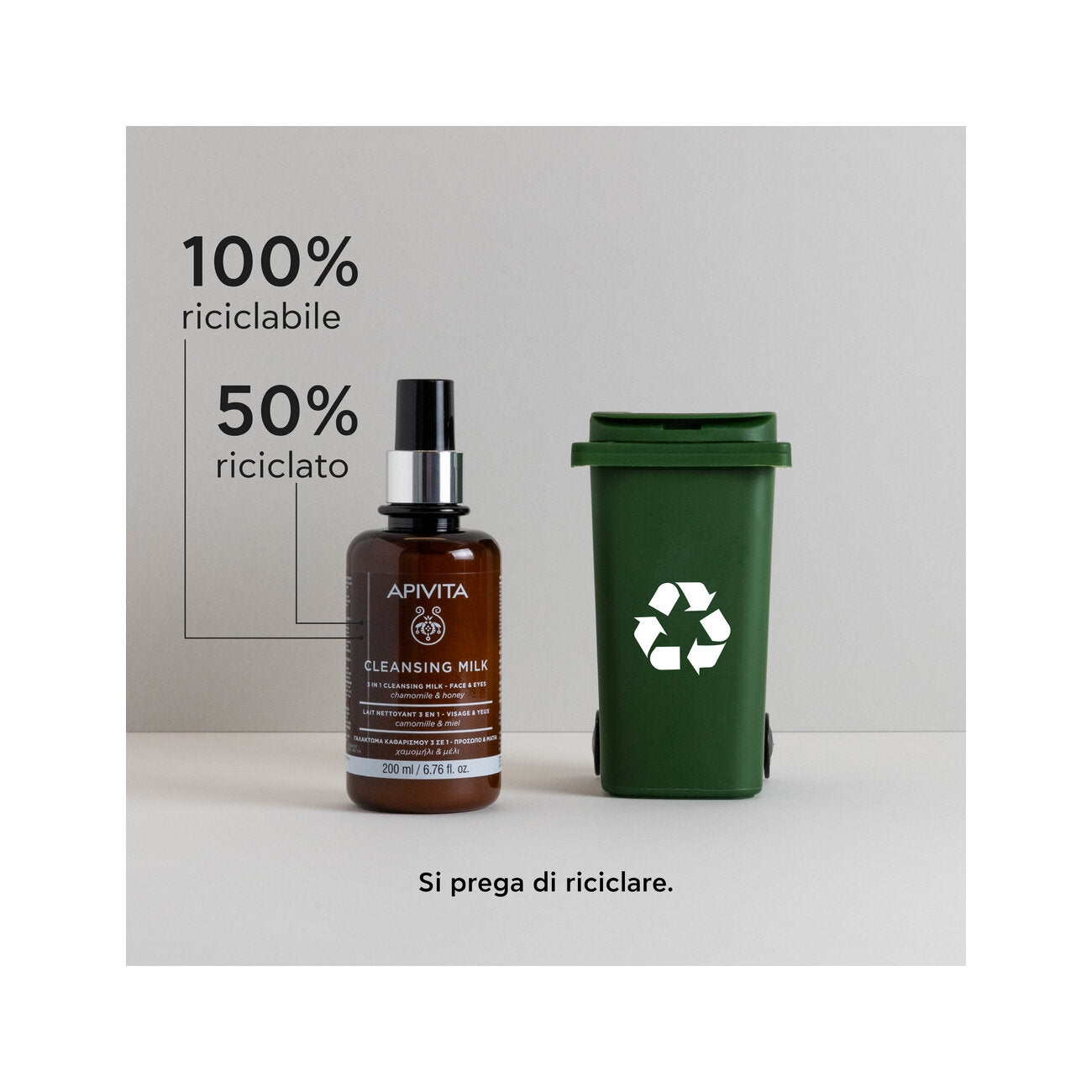 Apivita Latte Detergente Viso/Occhi 200ml-7