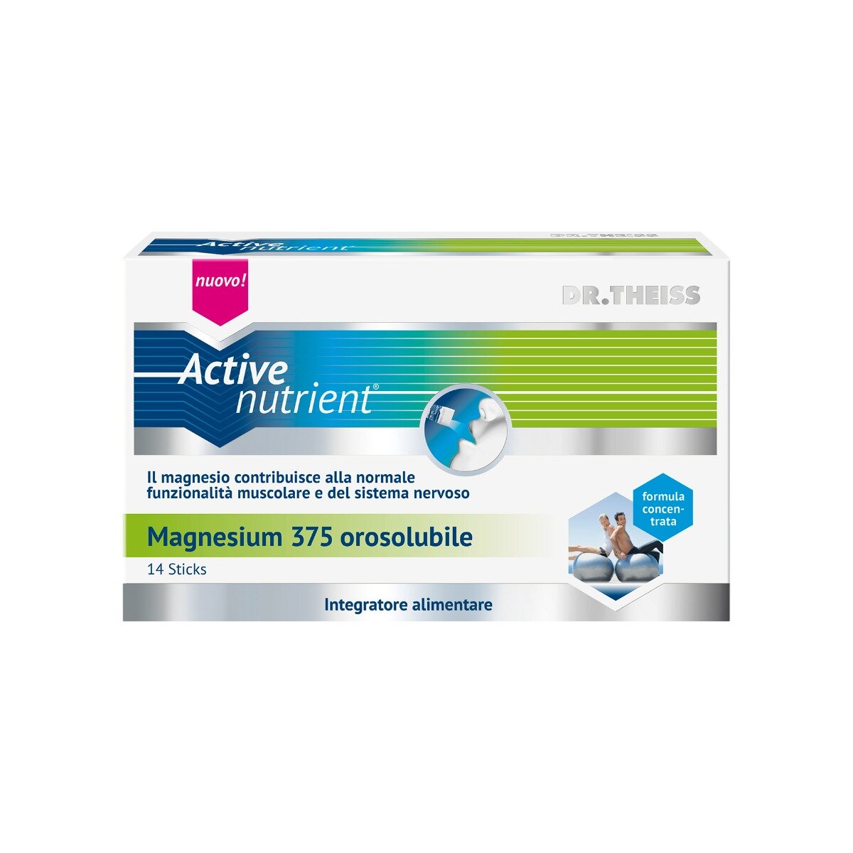 Dr. Theiss Nutrient Magnesium 375 benessere muscolare e sistema nervoso 14 stick orosolubili-4