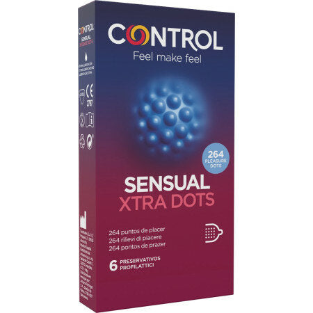 Control Sensual Xtra Dots 6 Preservativi-3