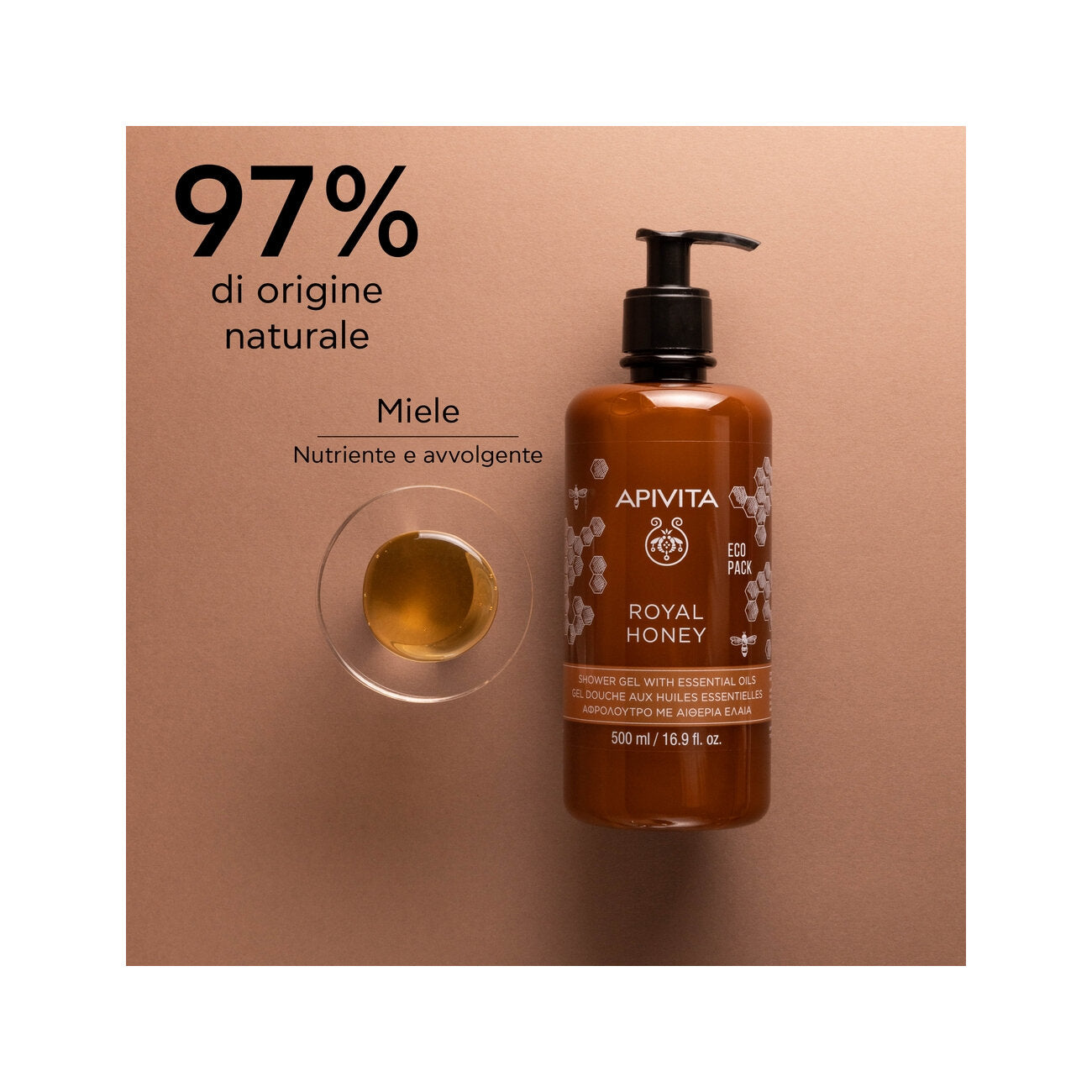Apivita Royal Honey Shower Gel gel doccia 500ml-3