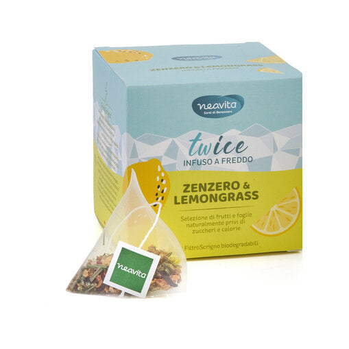 Neavita Twice Tisana Zenzero e Lemongrass 15 Filtri scrigno biodegradabili-2