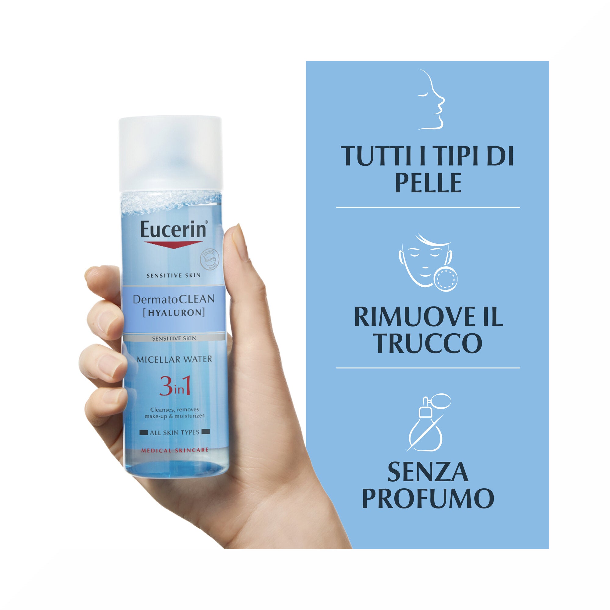 Eucerin DermatoClean Hyaluron Acqua Micellare 3in1 200ml-3
