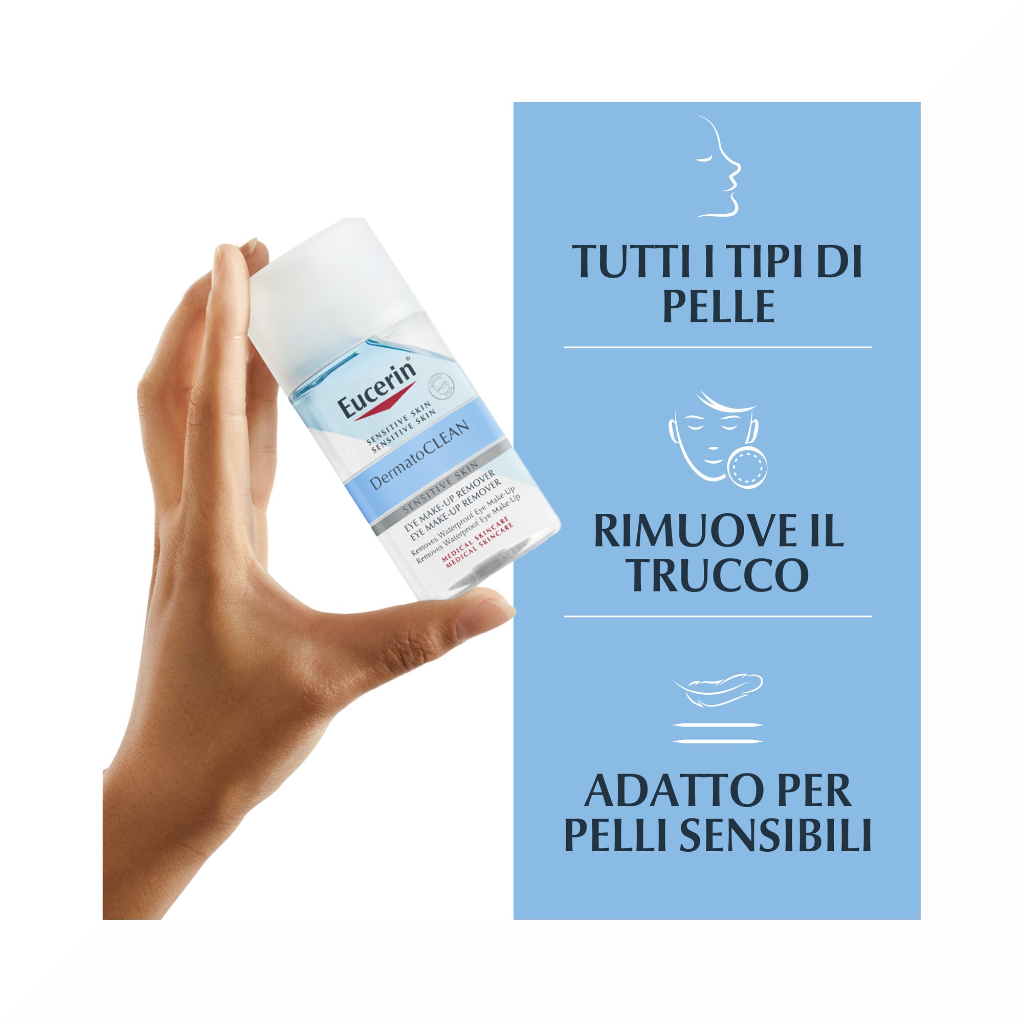 Eucerin Dermatoclean Struccante Occhi Waterproof 125ml-3