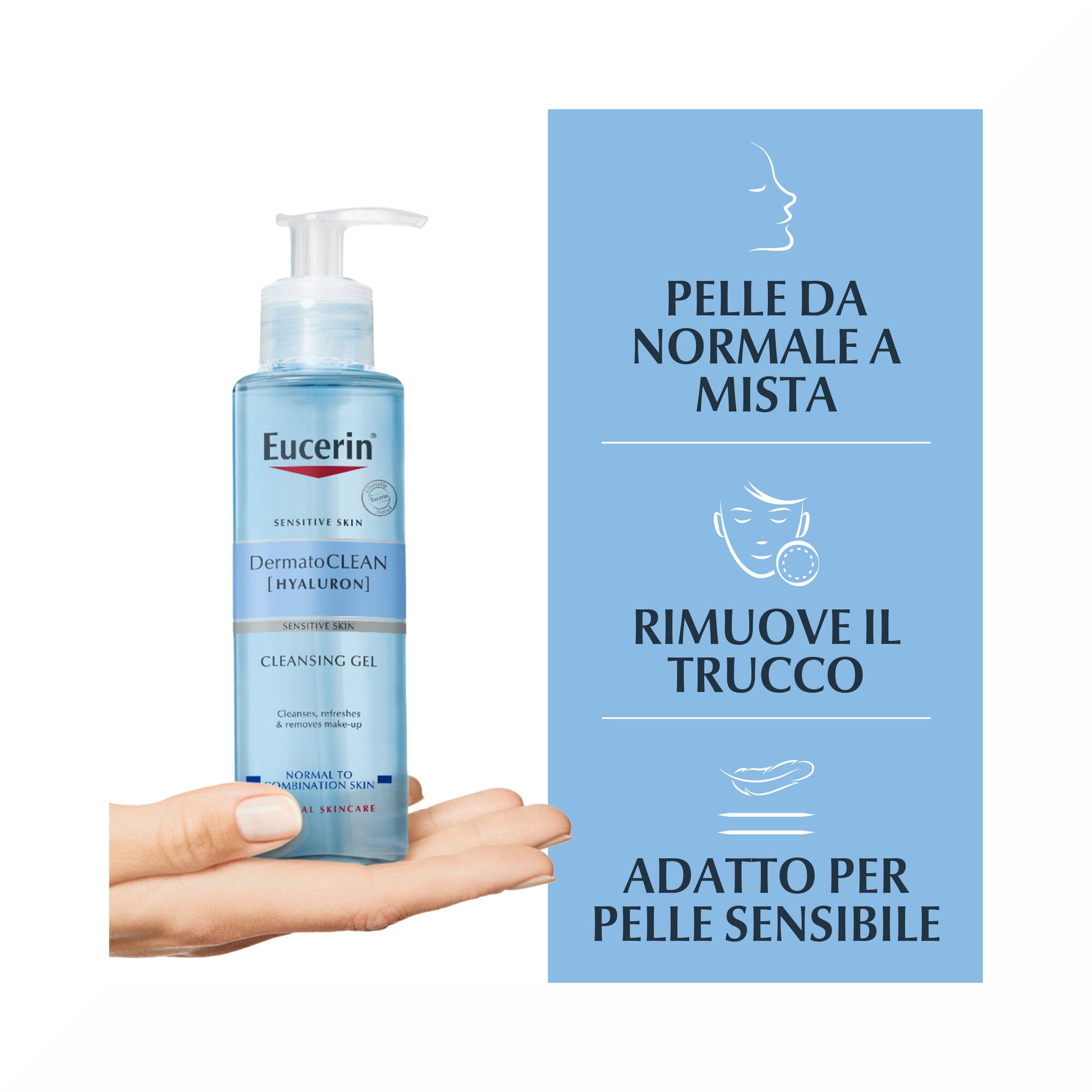 Eucerin DermatoClean Gel Detergente pelle normale e mista 200ml-3