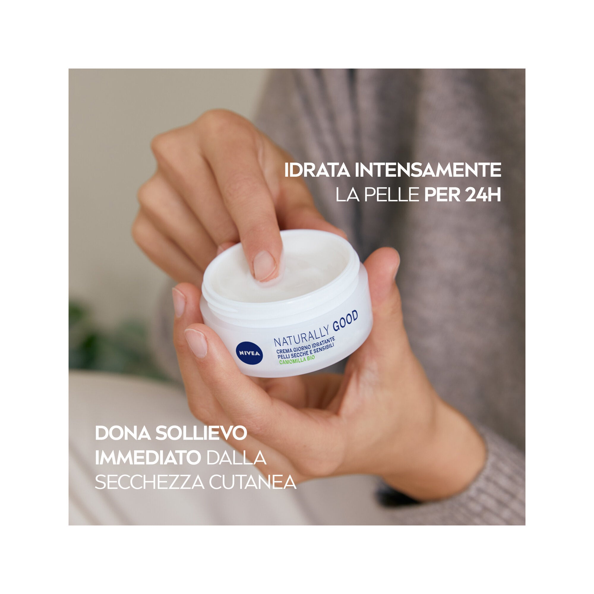 Nivea Naturally Good Crema Giorno Nutriente 50 ml Crema Viso Idratante Per Pelli Secche E Sensibili-3