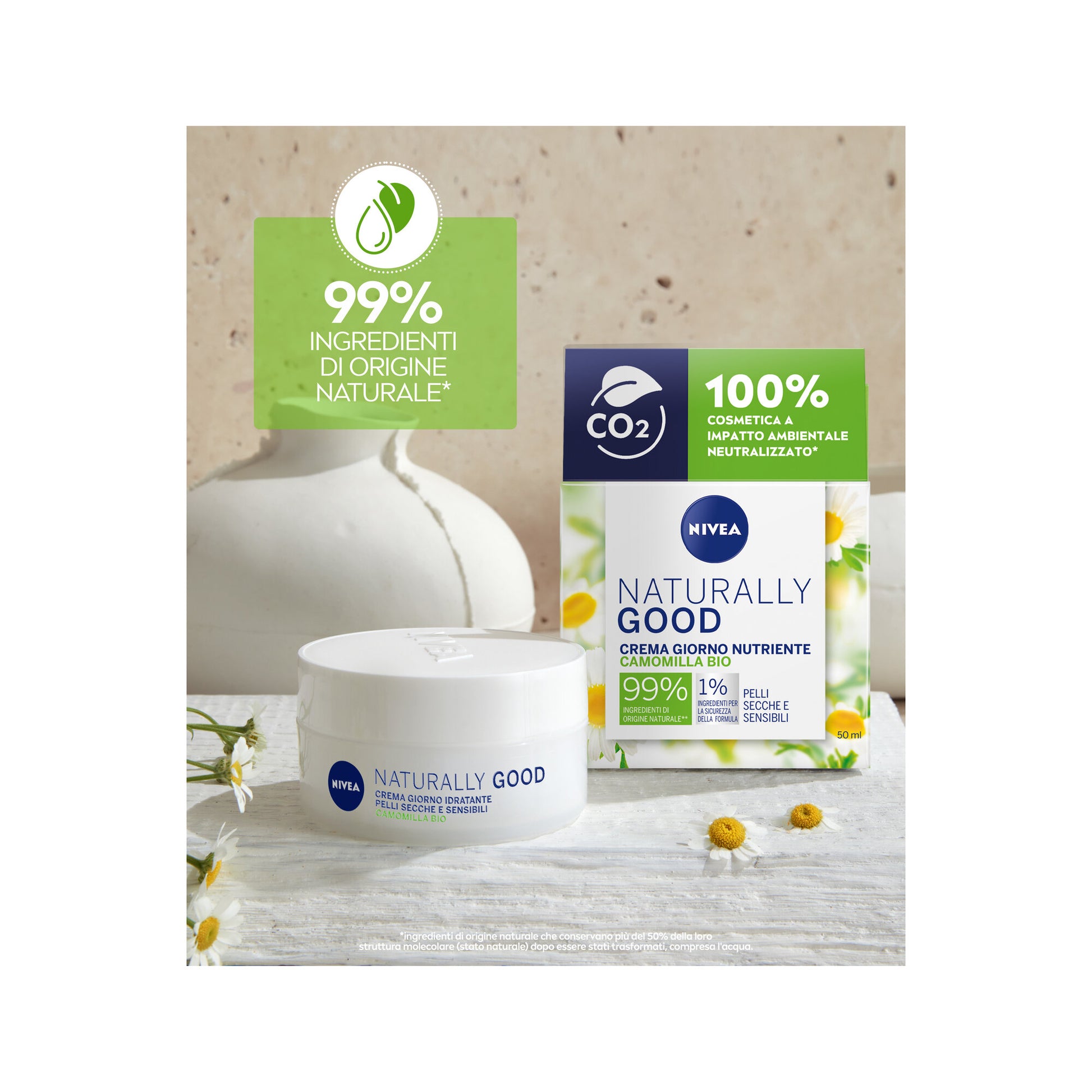 Nivea Naturally Good Crema Giorno Nutriente 50 ml Crema Viso Idratante Per Pelli Secche E Sensibili-5