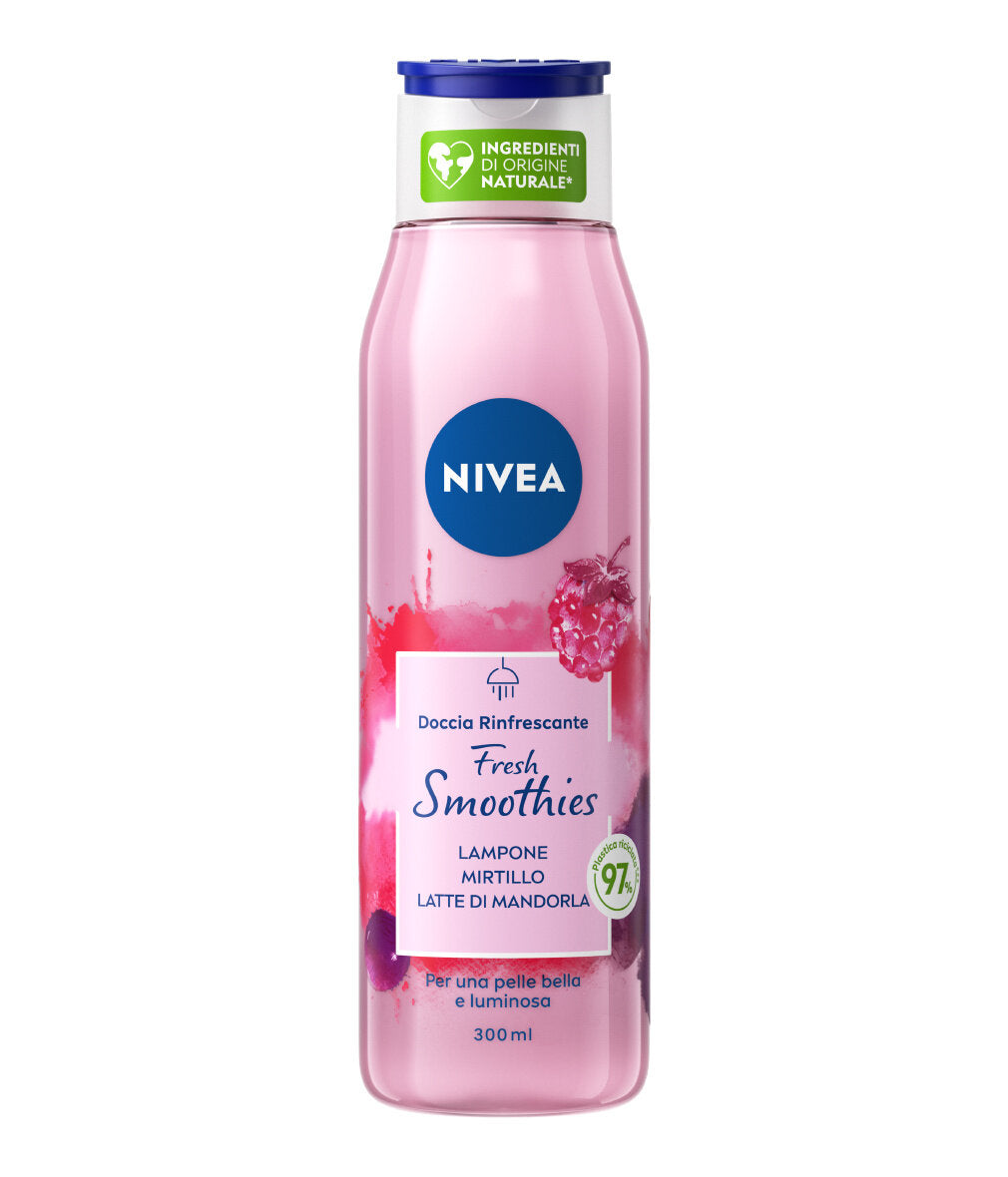 Nivea Gel Doccia Fresh Smoothies Lampone & Mirtillo Bagnoschiuma Con Ingredienti Naturali  300ml-1