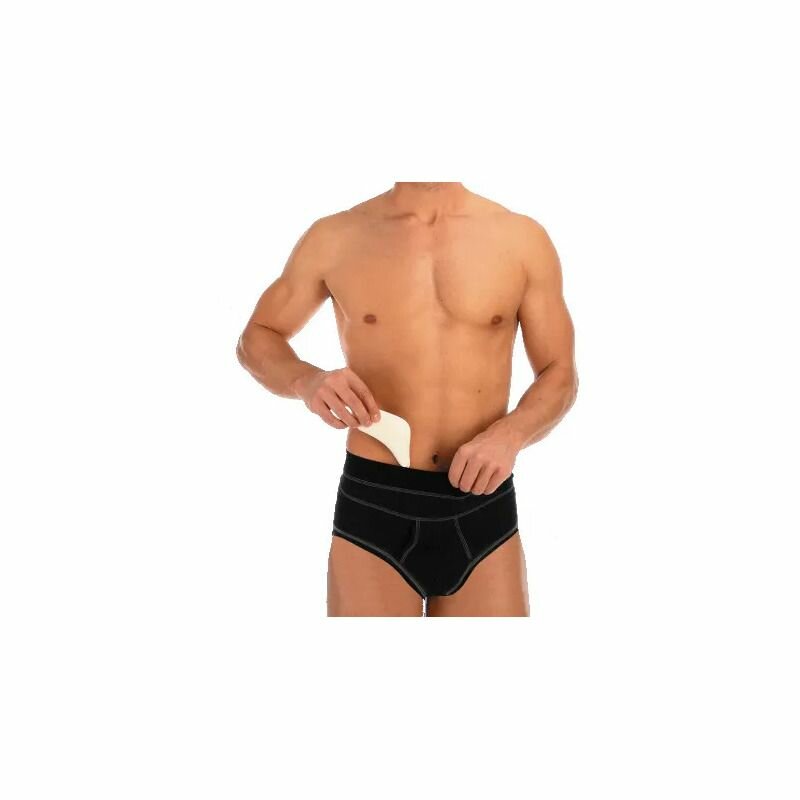Scudotex Cotton Slip Vita Alta Con 2 Pelotte Anatomiche In Gomma Cod.652 Nero taglia 4 L-1