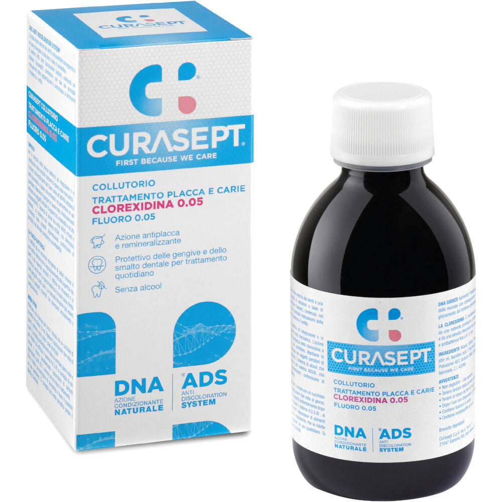 Curasept collutorio trattamento placca e carie clorexidina 0.05  200ml-2